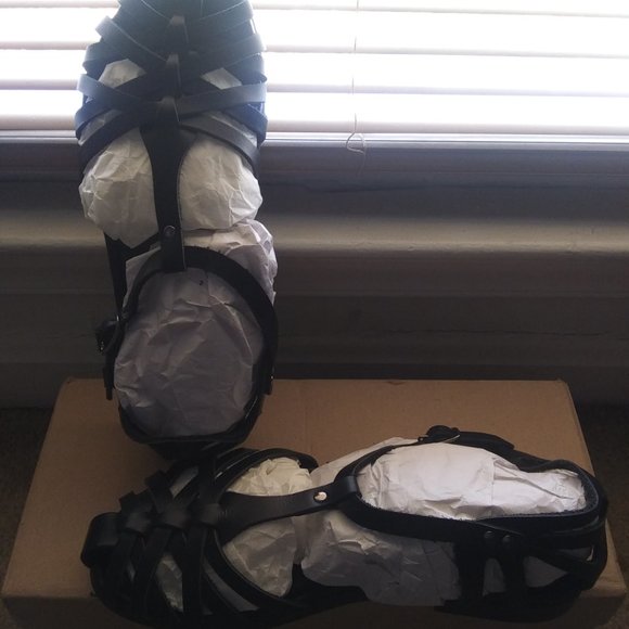 Closed toe flat sandals, Fisherman greek leather sandals, Ankle strap sandals - Picture 4 of 7